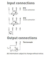 Low Profile Programmable Temperature Transmitters Connections