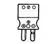 Series 17000 Standard Connectors - Male Convenience Connector w/ Protected Terminal Connections, Solid Pins